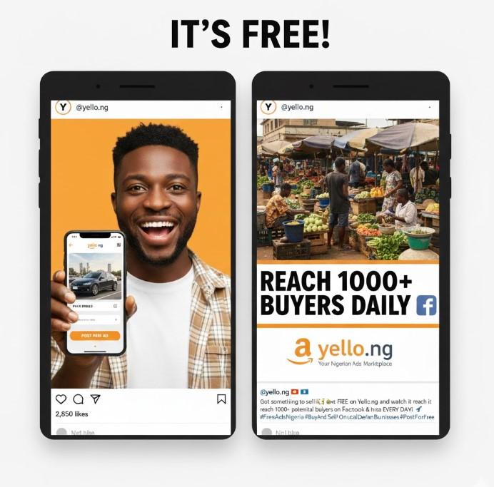 Yello.NG Sello.NG Promo Got something to Sell ! We Advertise and We Sell For You Free !